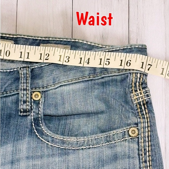 Buckle BKE Tyler Jeans Straight Leg Medium Wash Blue Denim Distressed Stretch33S - Picture 10 of 16